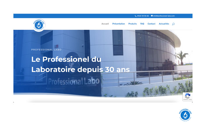 site web professional labo